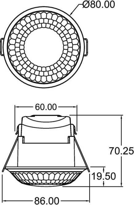 Bewegungsmelder PIRA T8-2 DE 360° IP21 