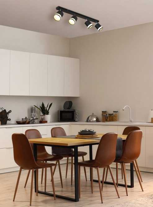 Deckenleuchte 4xGX53-LED 7W 3000K Lucero Opal schwarz 