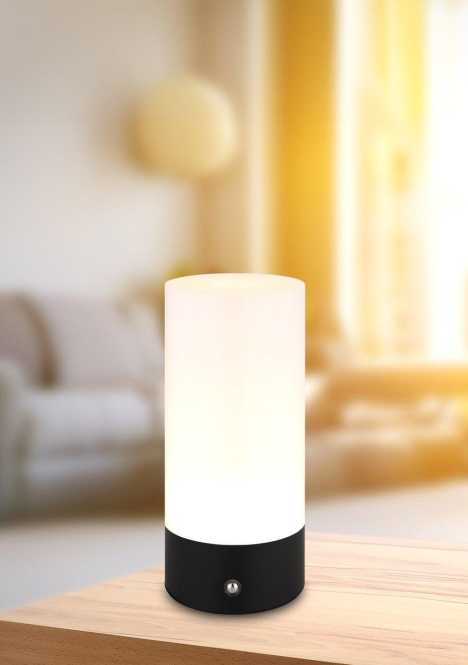 Tischleuchte 1,8W LED RGBW 160lm Lex schwarz +Akku 