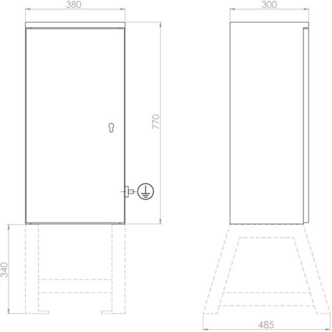 Ladestation EV11.TWIN 2x11kW Typ2 Dose 