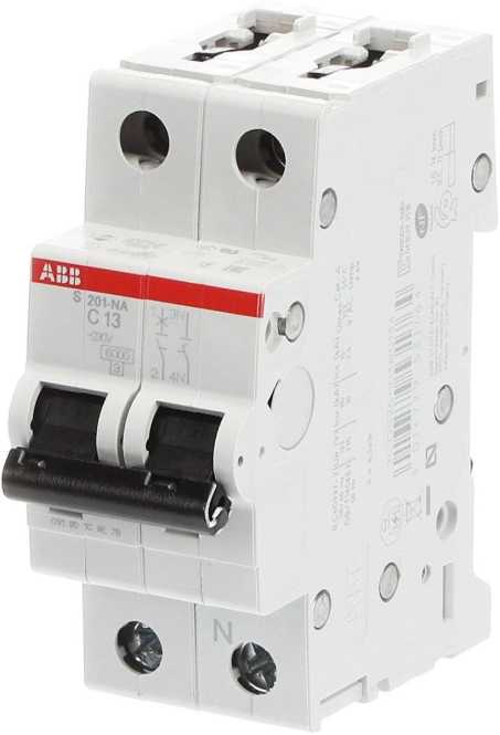 LS-Schutzschalter 2-polig 6kA C-Char 13A 2TE 