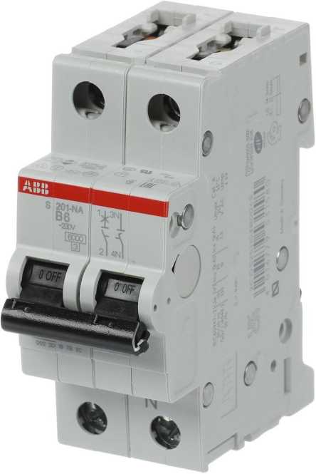 LS-Schutzschalter 2-polig 6kA B-Char 6A 2TE 