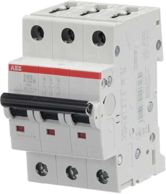 LS-Schutzschalter 3-polig 6kA /20kA K-Char 32A 3TE 