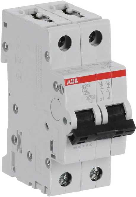 LS-Schutzschalter 2-polig 6kA C-Char 2A 2TE 