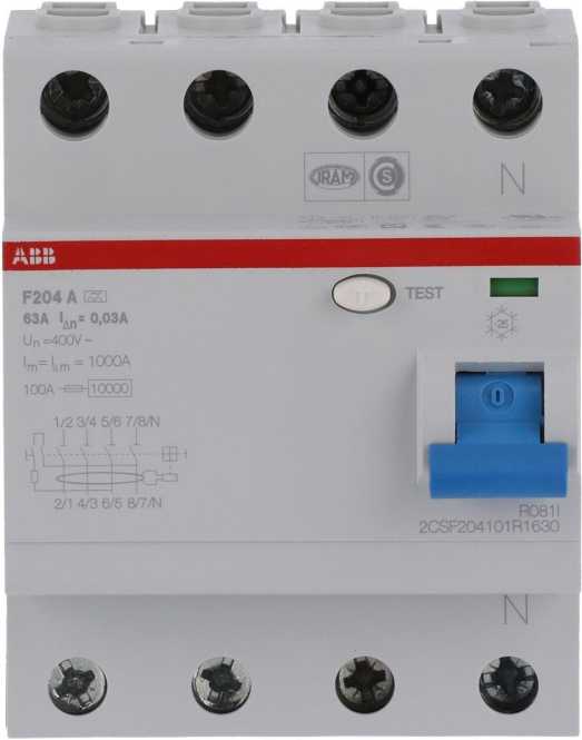 FI-Schutzschalter  63A 4-polig 30mA Typ A 