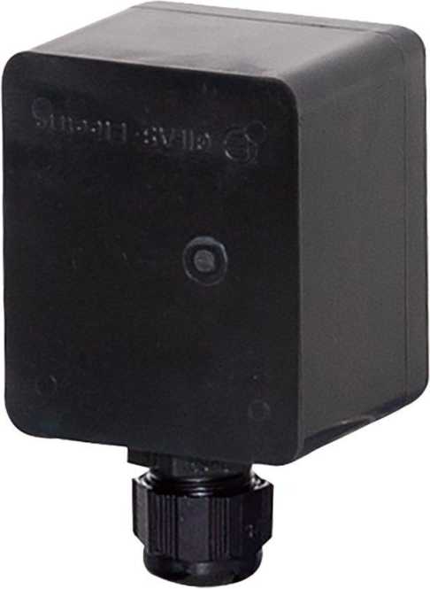 Vollgummi Wandverteiler Aufputz Verteilergehäuse schwarz IP44 1xSchuko 1xKV M20 