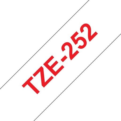 Schriftbandkassette TZe-252 rot auf weiß 24mm 8m 