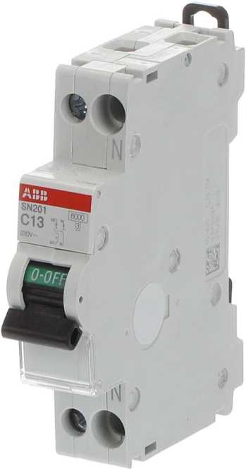 LS-Schutzschalter 1-polig 6kA C-Char 13A 2TE 