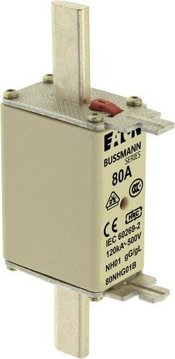 Sicherungseinsatz Niederspannung 80 A AC 500 V NH01 gL/gG IEC 
