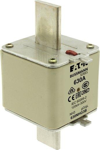 Sicherungseinsatz Niederspannung 630 A AC 500 V NH3 gL/gG IEC 