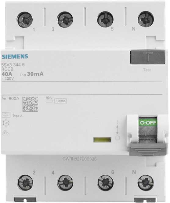 FI-Schutzschalter  40A 4-polig 30mA Typ A 