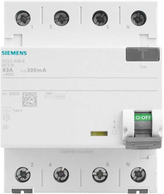 FI-Schutzschalter  63A 4-polig 300mA Typ A 