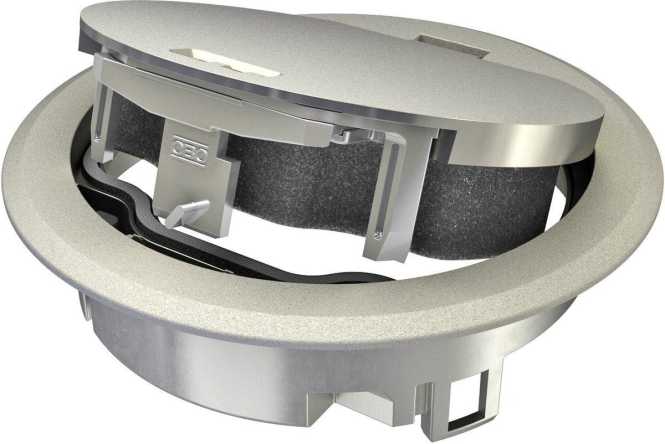 Klappdeckel mit Rastschieber Zn vernickelt 