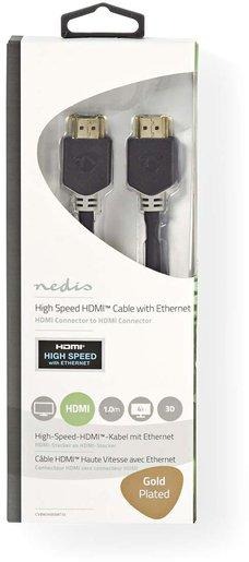HDMI Anschlusskabel mit Ethernet HDMI Stecker - Stecker 1,0 m 
