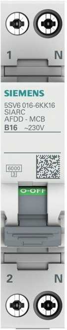 Brandschutzschalter-LS-Kombi 230V 6kA 2polig B 16A Kompakt (1TE) 