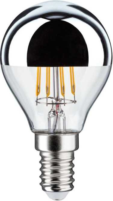LED Tropfen Kopfspiegel 440lm E14 2700K 4,8W 230V silber dim 