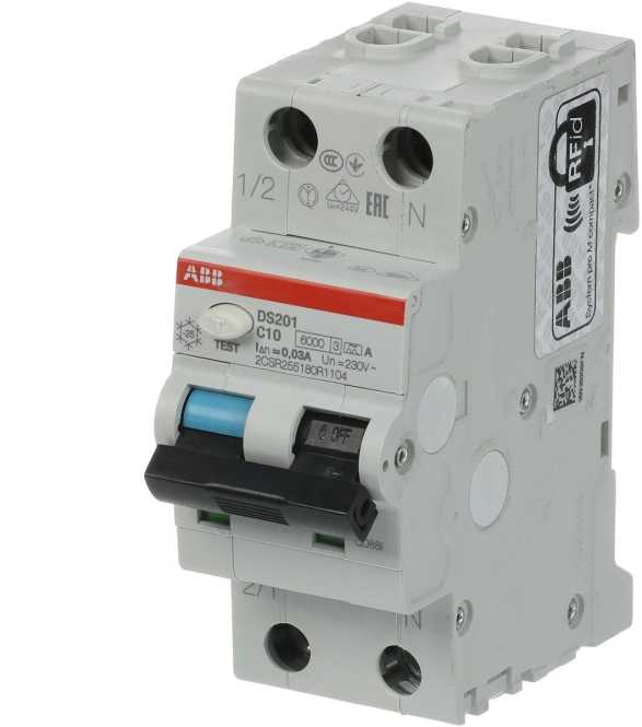 FI/LS Typ A 1+N-polig Charakteristik C Bemessungsstrom 10A 30mA 6kA 