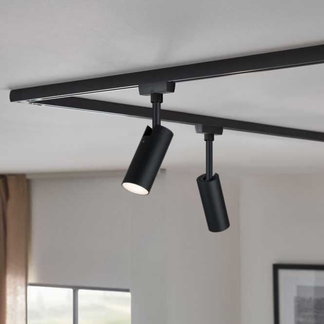 URail Spot Tubo 1x5W Schwarz matt Metall Kunststoff 3000K non-dim 