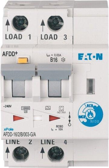 Brandschutzschalter 2-polig B 16 A 30 mA Typ G/A 