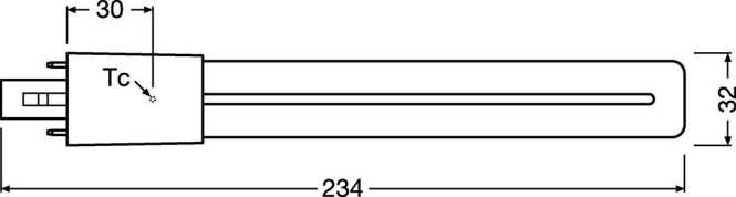 LED Lampe DULUX S LED EM & AC MAINS 6 W 4000K 200 mm 