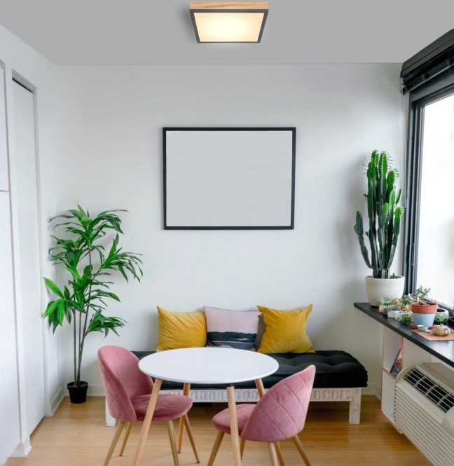 DORO Deckenleuchte alu/graphit Acryl opal LED 12W 3000K 30x30cm 