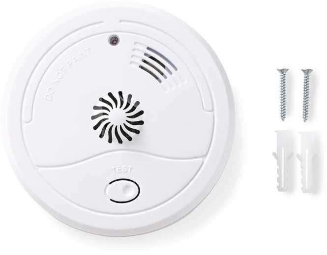 Wärmemelder Batteriebetrieben 85 dB mit Testtaste weiß 