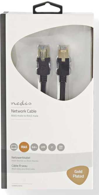 CAT6 F/UTP Netzwerkkabel RJ45 (8P8C)-Stecker - RJ45 (8P8C)-Stecker 5 m Anthrazit 