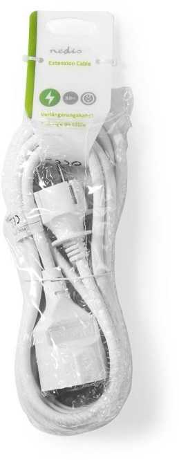 Verlängerungsnetzkabel 3 m H05VV-F 3G1.5 IP20 Weiß 