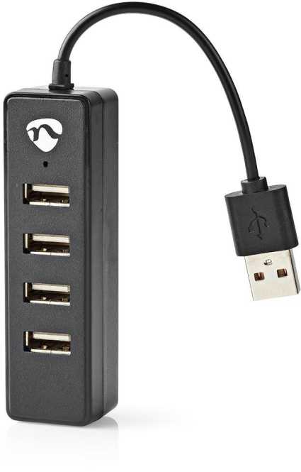 USB-Hub 4-Port USB 2.0 Schwarz 