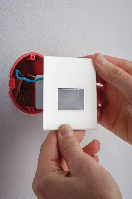 Wandeinbauleuchte Set Edge eckig LED 1x1,2W 230V Weiß 