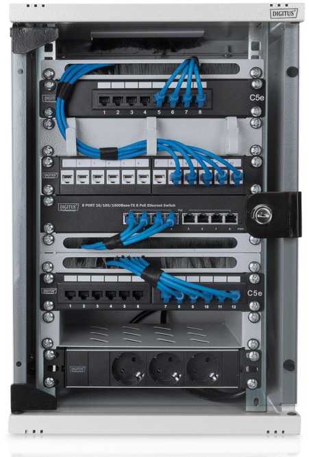 254 mm (10 Zoll) Wandgehäuse 9HE Grau 