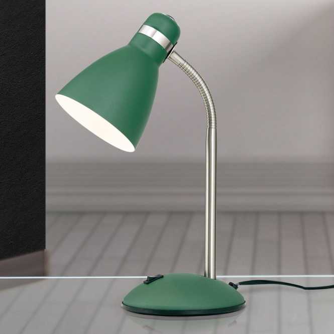 School Tischlampe 4-1187 grün 1xE27 max. 40W H33cm 22,5x14,5cm mit flexiblem Arm 