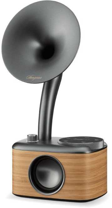 Radio CP-100D Gramophone Design Bluetooth DAB+ grau / Holz 