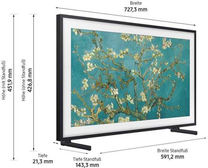 Fernseher QLED FULL-HD 32 Zoll The Frame LS03C 