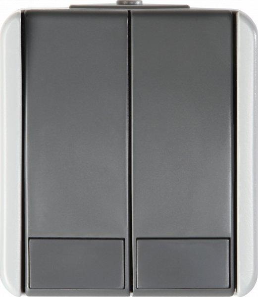 Serienschalter IP44 10 AX 250 V grau 