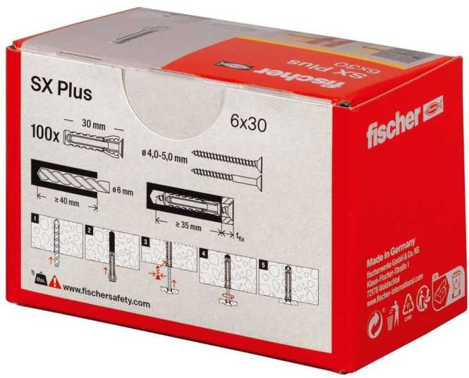 Spreizdübel SX Plus 6 x 30 mm 