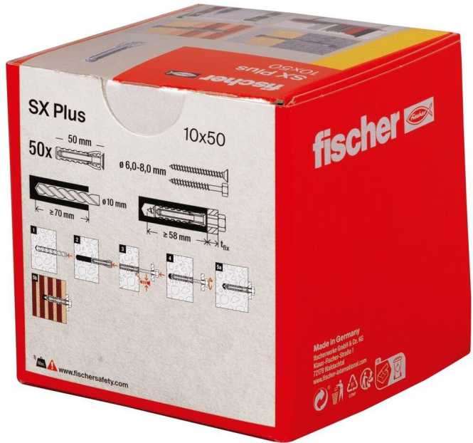 Spreizdübel SX Plus 10 x 50 mm 