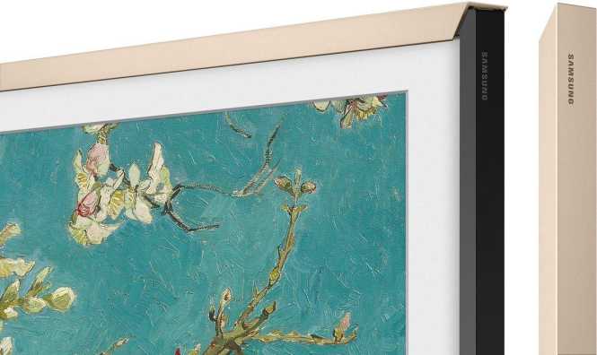 Dekorrahmen aus Metall für 32 Zoll The Frame Sand Gold 