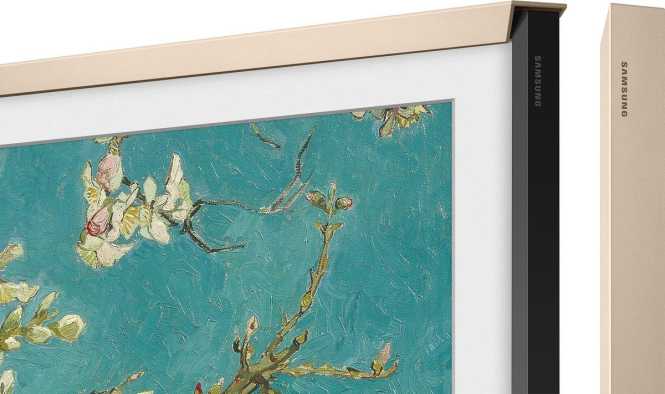 Dekorrahmen aus Metall für 85 Zoll The Frame Sand Gold 