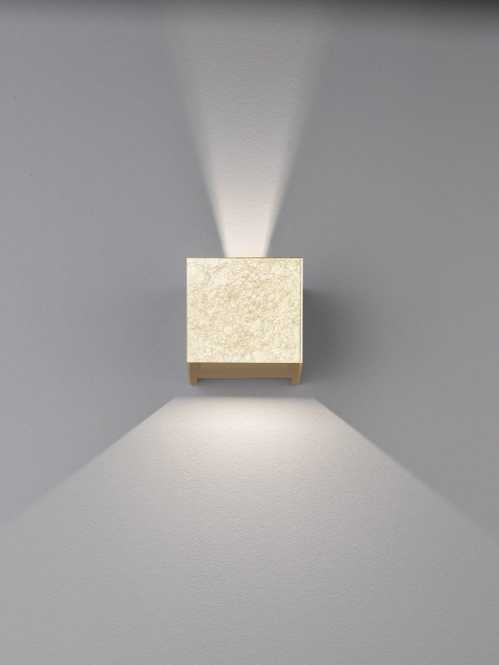 Wall Wandleuchte blattgoldfarben LED 2x3W 3000K 