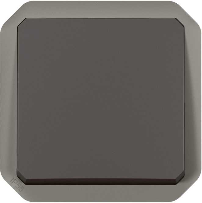 Plexo New Einsatz Taster Wechselkontakt 10 A Steckklemmen (SL) IP55 Anthrazit 