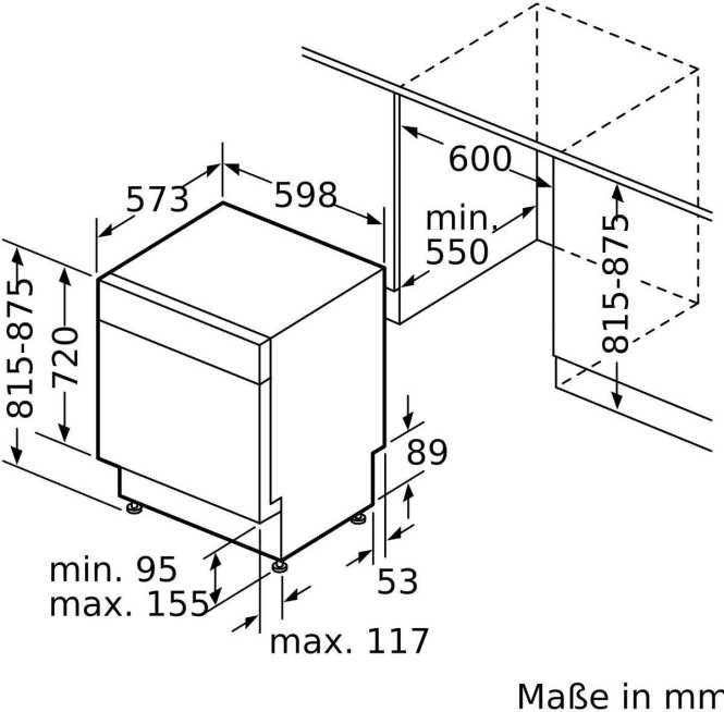 Geschirrspüler iQ300 Unterbau Edelstahl 