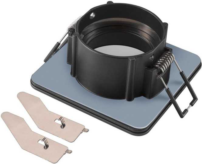 NEW TRIA 68 Deckeneinbauring L: 8,3 B: 8,3 H: 3,55 cm IP 65 inkl Glas schwarz 