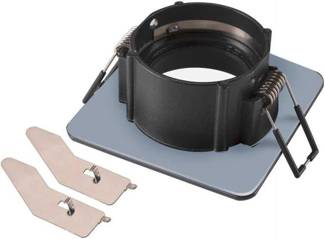 NEW TRIA 68 Deckeneinbauring L: 8,2 B: 8,2 H: 3,4 cm IP 65 schwarz 