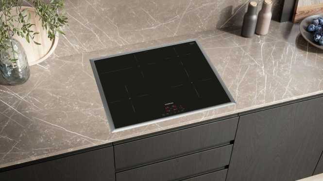 iQ300 Induktionskochfeld 60 cm Schwarz mit Rahmen aufliegend 
