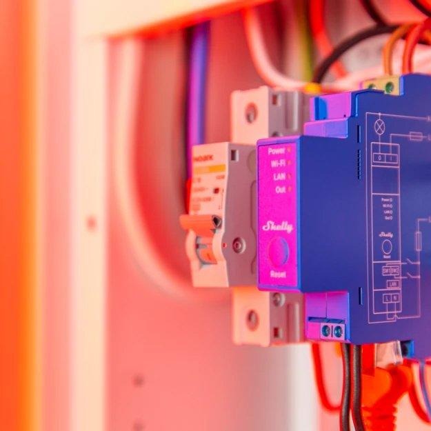 Professioneller 1-Kanal-DIN-Schienen-Smart-Schalter m. potentialfreien Kontakten 