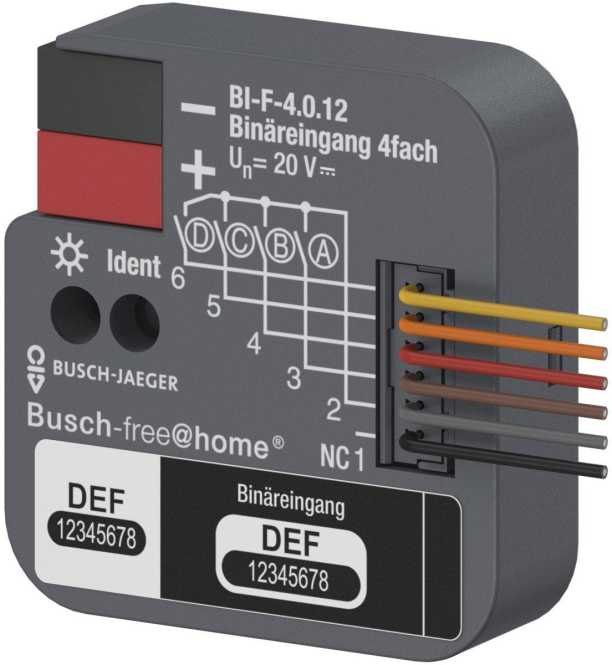 Binäreingang 4-fach UP mit Kontaktabfragespannung 