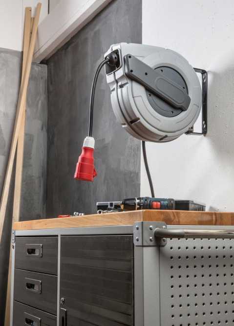 Automatische CEE Kabelaufroller 10m Kupplungsleitung H07RN-F 5G1,5 