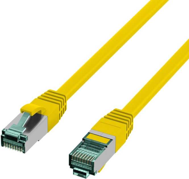 RJ45 Patchkabel S/FTP Kat.6A LSZH 0,5m gelb 