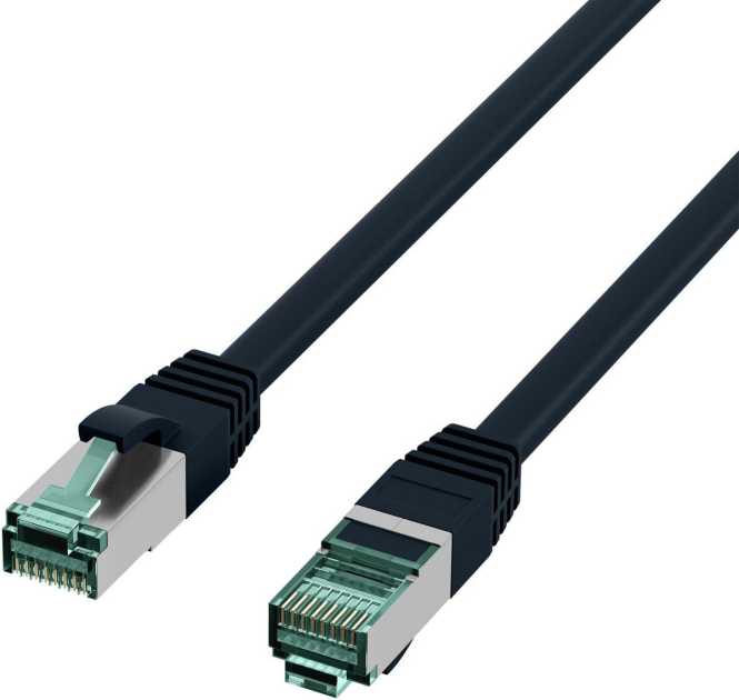 RJ45 Patchkabel S/FTP Kat.6A LSZH 3m schwarz 